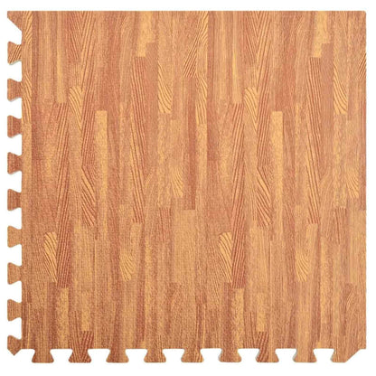 vidaXL Pool Ground Mat 12 pcs Wood 4.32 ㎡ EVA Foam