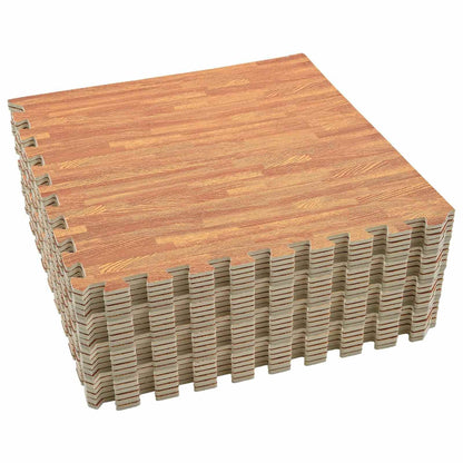 vidaXL Pool Ground Mat 24 pcs Wood 8.64 ㎡ EVA Foam