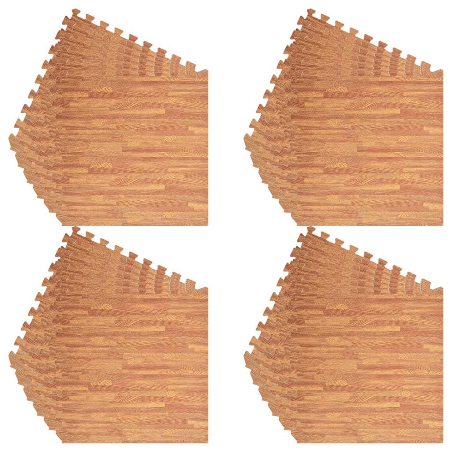 vidaXL Pool Ground Mat 24 pcs Wood 8.64 ㎡ EVA Foam