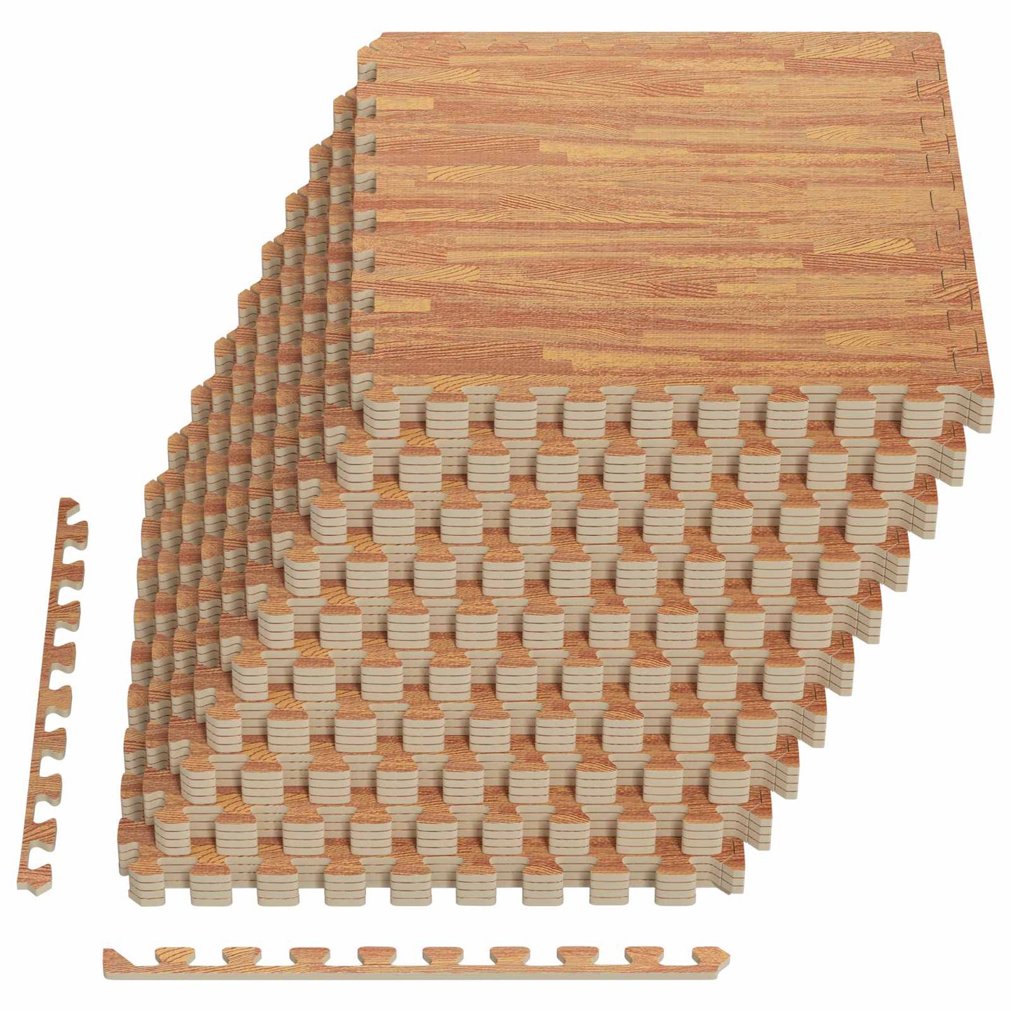vidaXL Pool Ground Mat 40 pcs Wood 14.4 m² EVA Foam