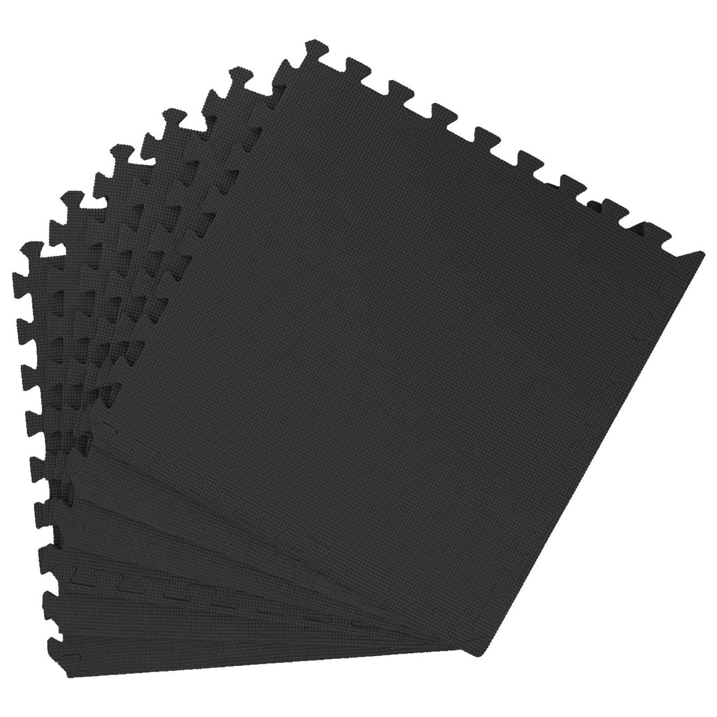vidaXL Pool Ground Mat 50 pcs Black 18 m² EVA Foam
