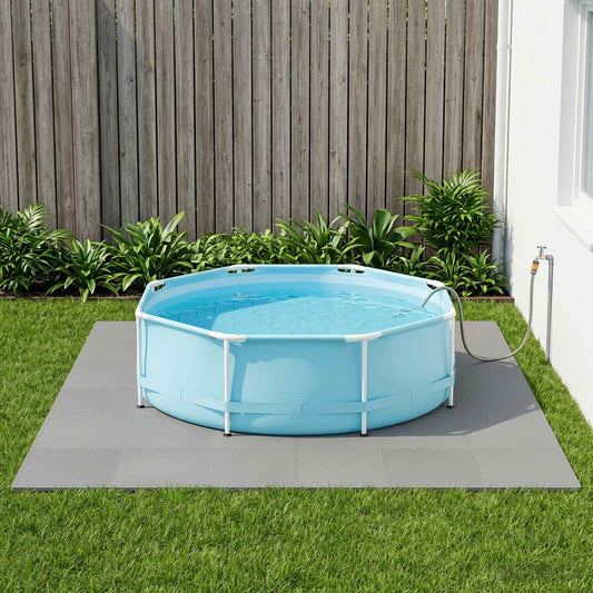 vidaXL Pool Ground Mat 50 pcs Grey 18 m² EVA Foam