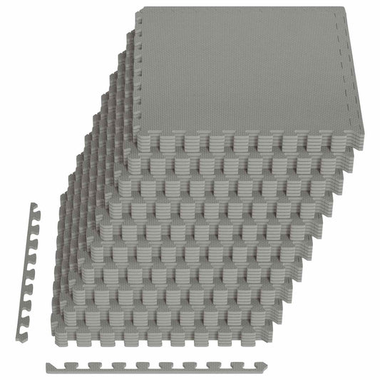 vidaXL Pool Ground Mat 50 pcs Grey 18 m² EVA Foam