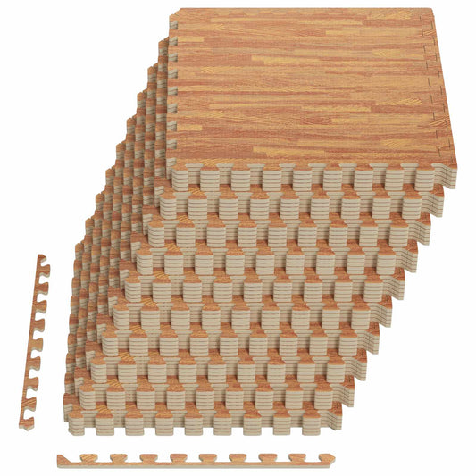 vidaXL Pool Ground Mat 50 pcs Wood 18 m² EVA Foam