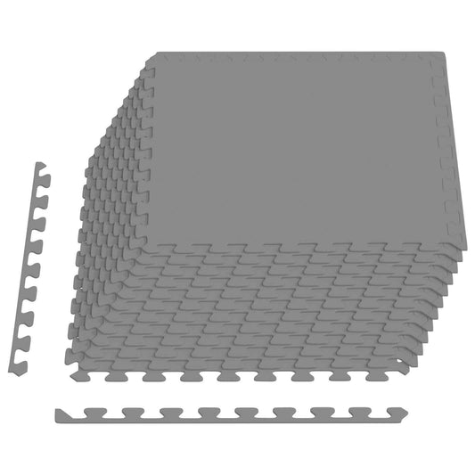 vidaXL Pool Ground Mat 12 pcs Grey 4.32 m² EVA Foam