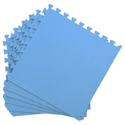vidaXL Pool Ground Mat 12 pcs Blue 4.32 m² EVA Foam