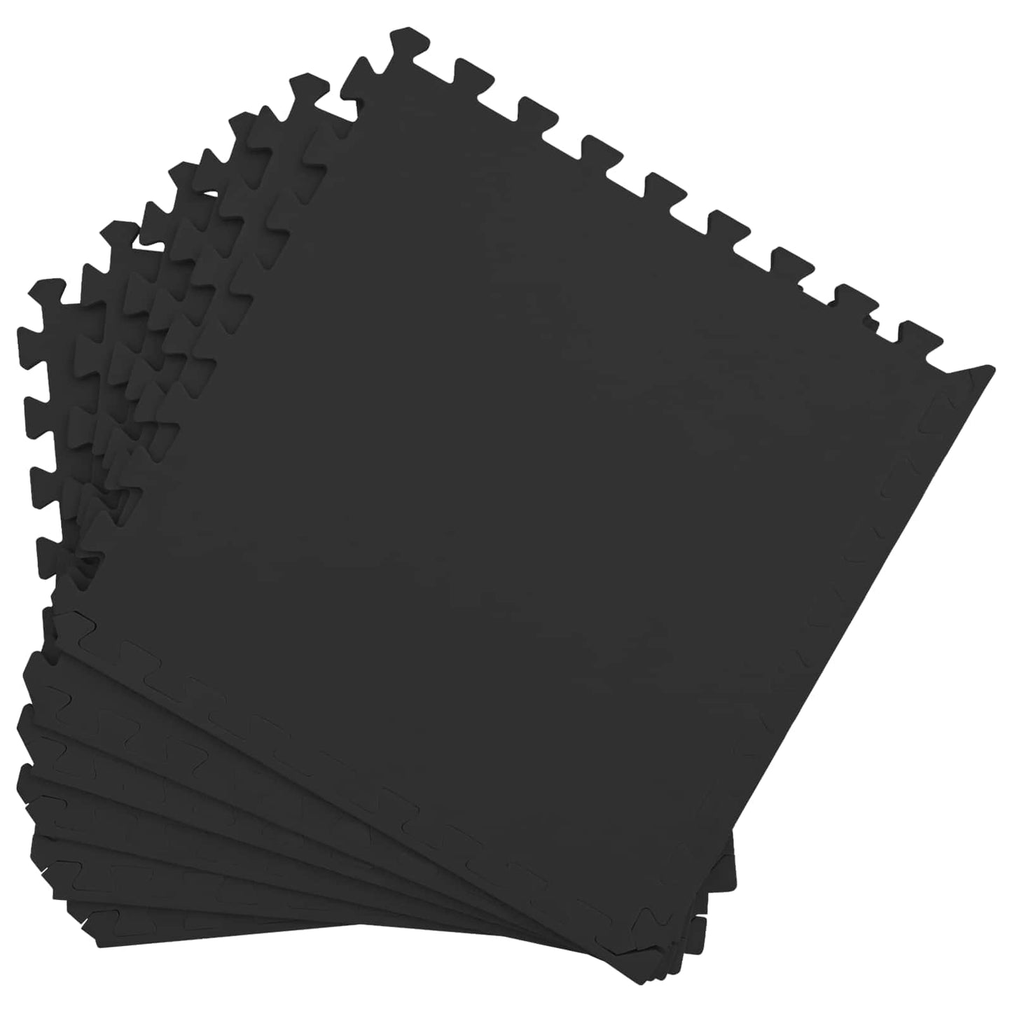 vidaXL Pool Ground Mat 24 pcs Black 8.64 m² EVA Foam