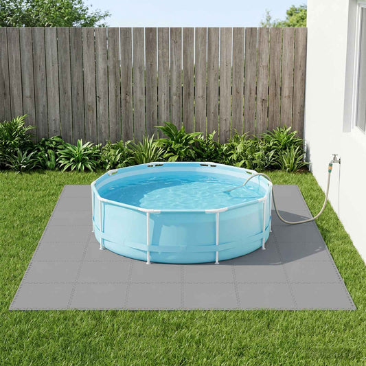 vidaXL Pool Ground Mat 24 pcs Grey 8.64 m² EVA Foam