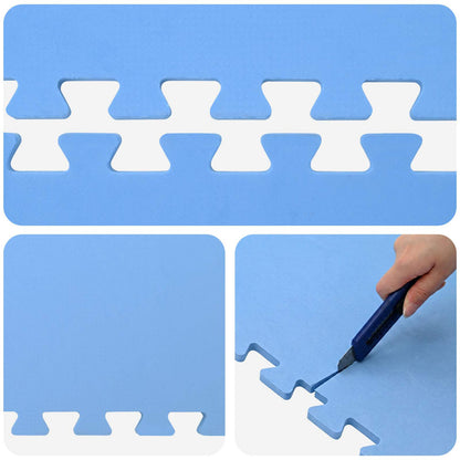 vidaXL Pool Ground Mat 24 pcs Blue 8.64 m² EVA Foam