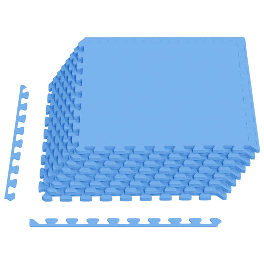 vidaXL Pool Ground Mat 24 pcs Blue 8.64 m² EVA Foam
