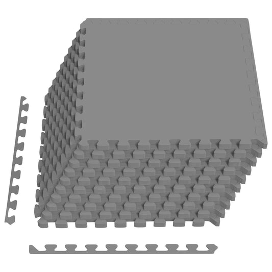 vidaXL Pool Ground Mat 50 pcs Grey 18 m² EVA Foam