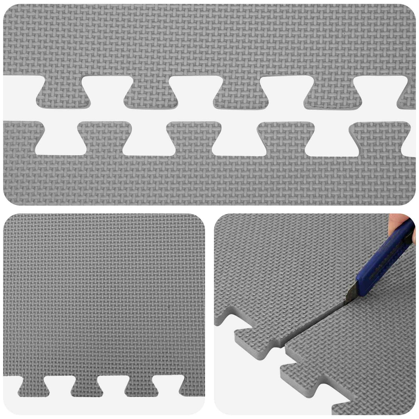 vidaXL Pool Ground Mat 6 pcs Grey 2.16 m² EVA Foam