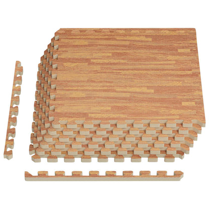 vidaXL Pool Ground Mat 6 pcs Wood 2.16 m² EVA Foam
