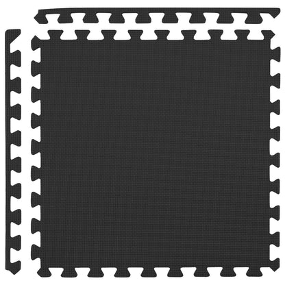 vidaXL Pool Ground Mat 24 pcs Black 8.64 m² EVA Foam