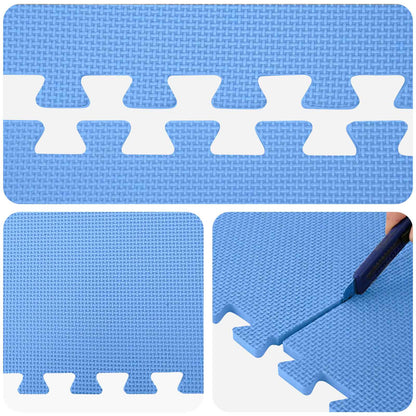 vidaXL Pool Ground Mat 24 pcs Blue 8.64 m² EVA Foam
