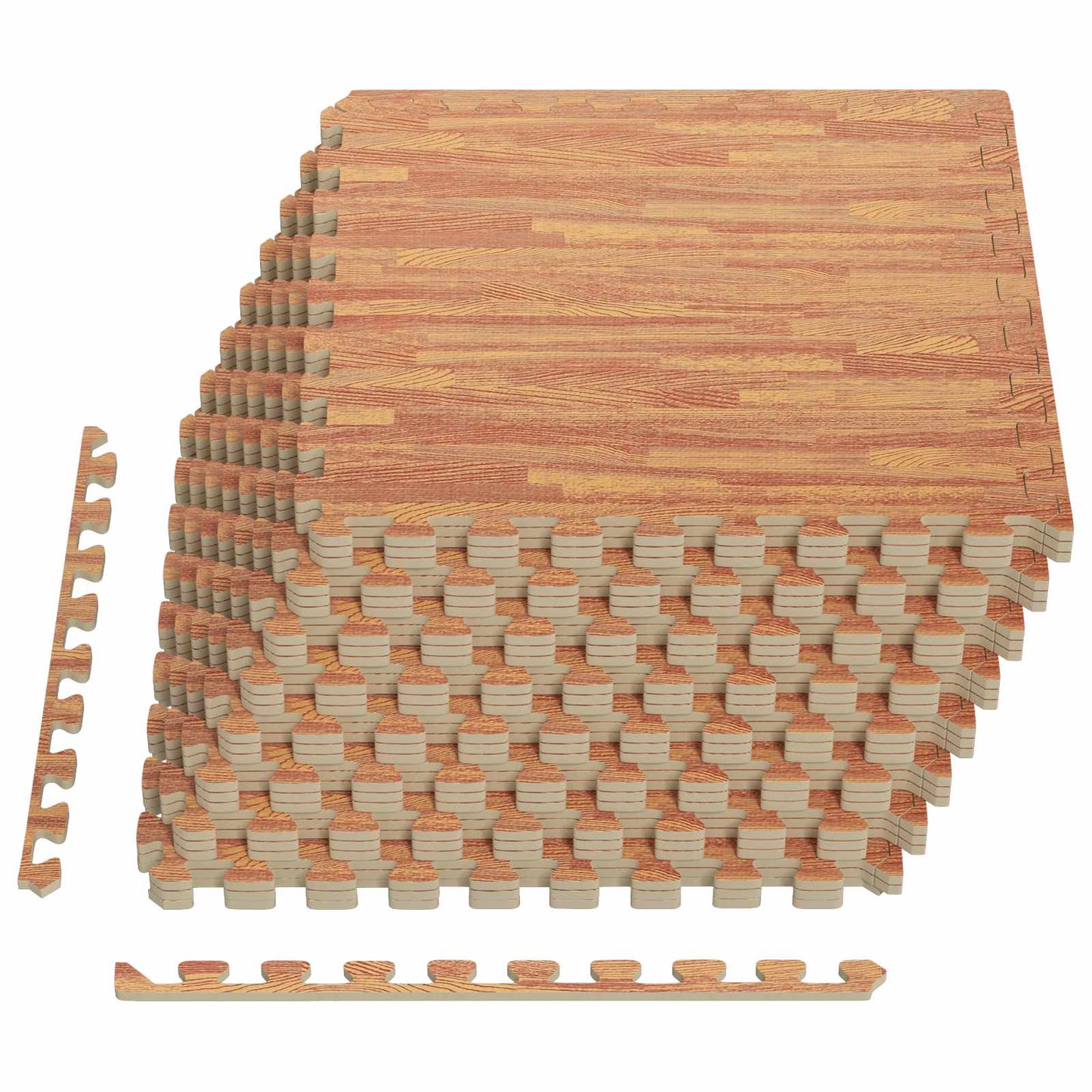 vidaXL Pool Ground Mat 24 pcs Wood 8.64 m² EVA Foam