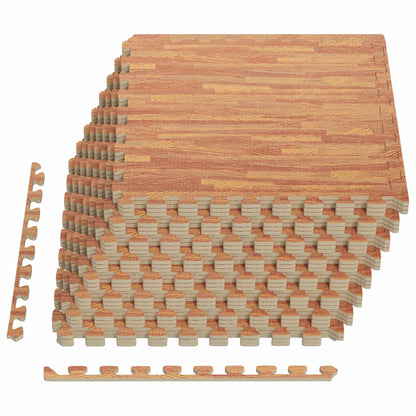 vidaXL Pool Ground Mat 24 pcs Wood 8.64 m² EVA Foam