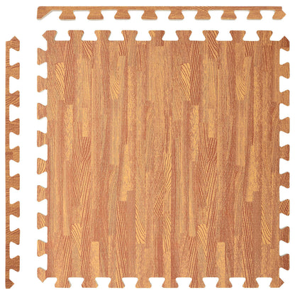 vidaXL Pool Ground Mat 24 pcs Wood 8.64 m² EVA Foam