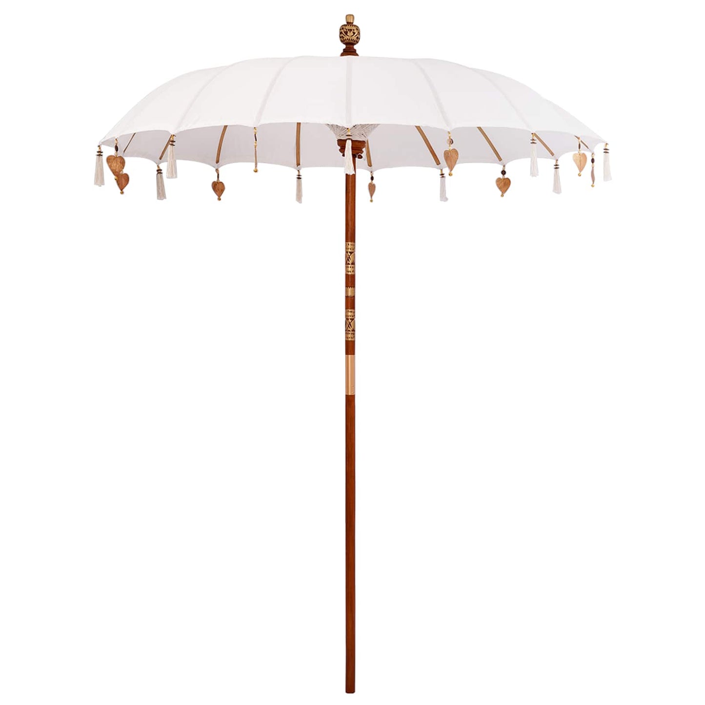 vidaXL Balinese Parasol with Base Round 190 x 190 x 295 cm