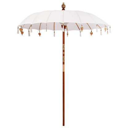 vidaXL Balinese Parasol with Base Round 190 x 190 x 295 cm