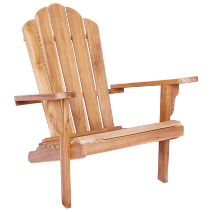 vidaXL Garden Adirondack Chair Natural Solid Teak Wood