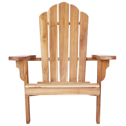 vidaXL Garden Adirondack Chair Natural Solid Teak Wood