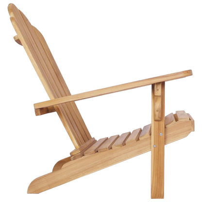 vidaXL Garden Adirondack Chair Natural Solid Teak Wood