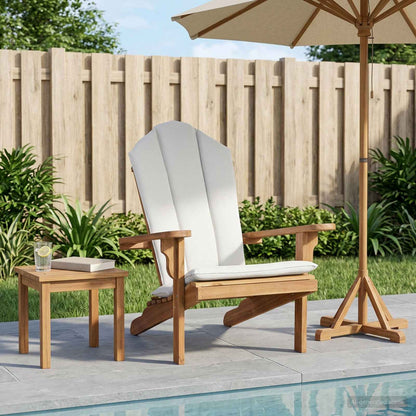 vidaXL Garden Adirondack Chair Natural Solid Teak Wood