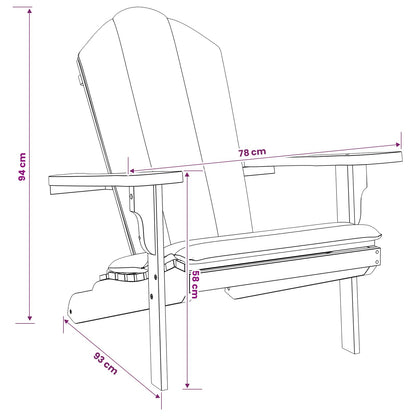 vidaXL Garden Adirondack Chair Natural Solid Teak Wood