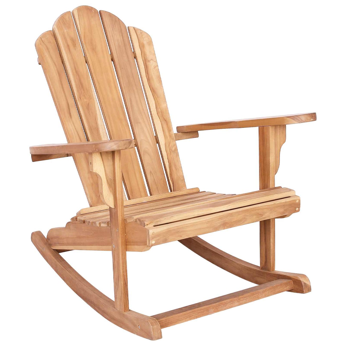 vidaXL Garden Adirondack Rocking Chair Natural Solid Teak wood