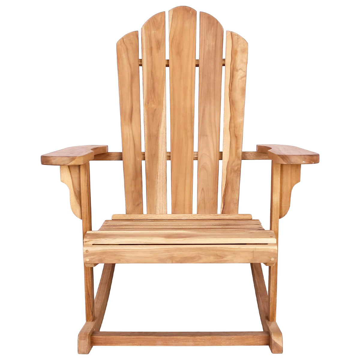vidaXL Garden Adirondack Rocking Chair Natural Solid Teak wood