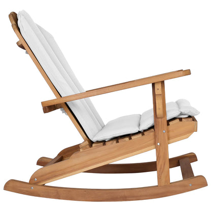 vidaXL Garden Adirondack Rocking Chair Natural Solid Teak wood