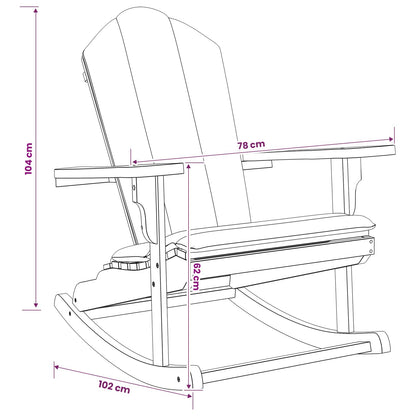 vidaXL Garden Adirondack Rocking Chair Natural Solid Teak wood