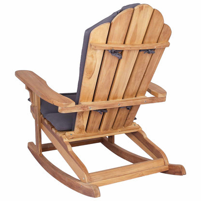 vidaXL Garden Adirondack Rocking Chair Natural Solid Teak wood