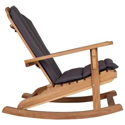 vidaXL Garden Adirondack Rocking Chair Natural Solid Teak wood