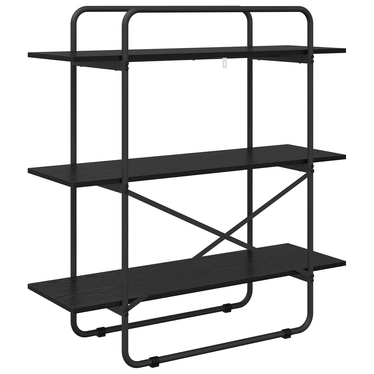 vidaXL Bookshelf 3-Tier 100 x 35 x 105 cm PB Black Oak