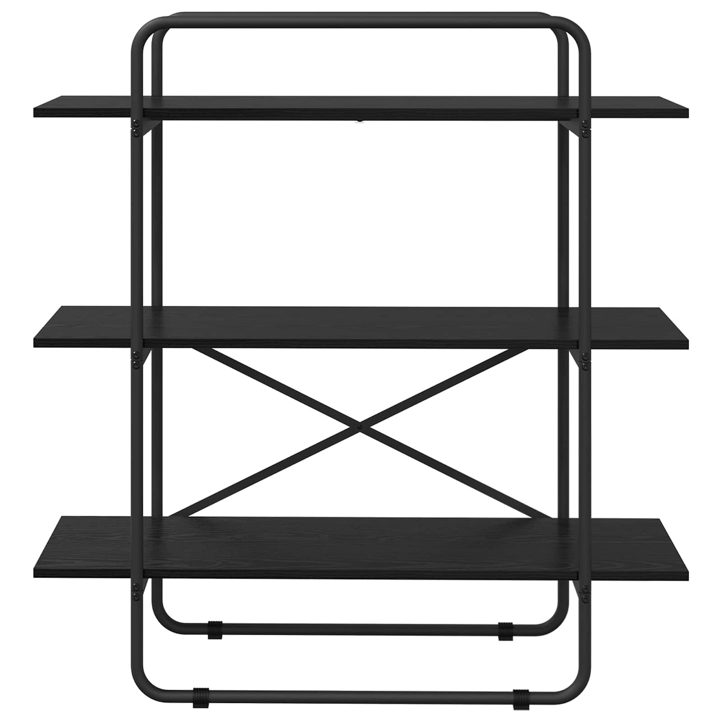 vidaXL Bookshelf 3-Tier 100 x 35 x 105 cm PB Black Oak