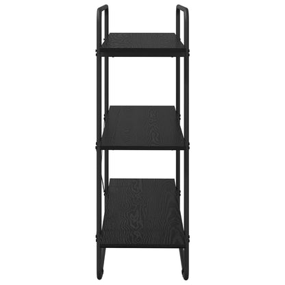 vidaXL Bookshelf 3-Tier 100 x 35 x 105 cm PB Black Oak