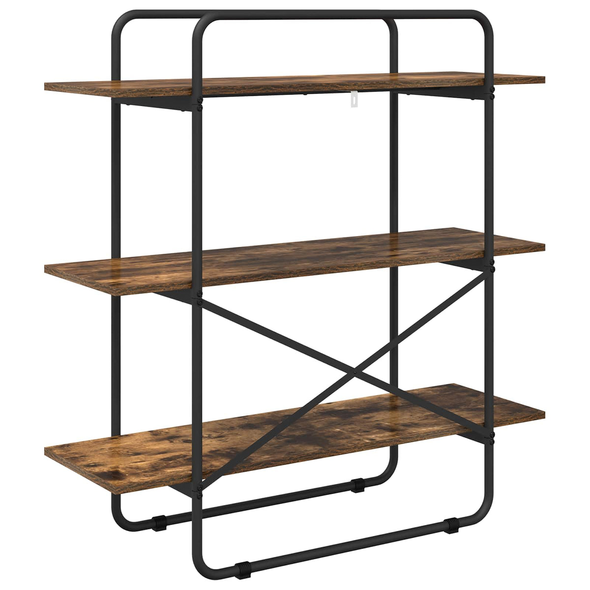 vidaXL Bookshelf 3-Tier 100 x 35 x 105 cm PB Smoked Oak