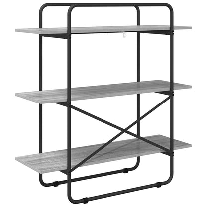 vidaXL Bookshelf 3-Tier 100 x 35 x 105 cm PB Grey Sonoma