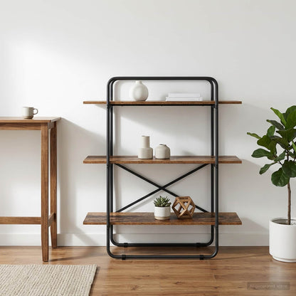 vidaXL Bookshelf 3-Tier 100 x 35 x 105 cm PB Oak Wood