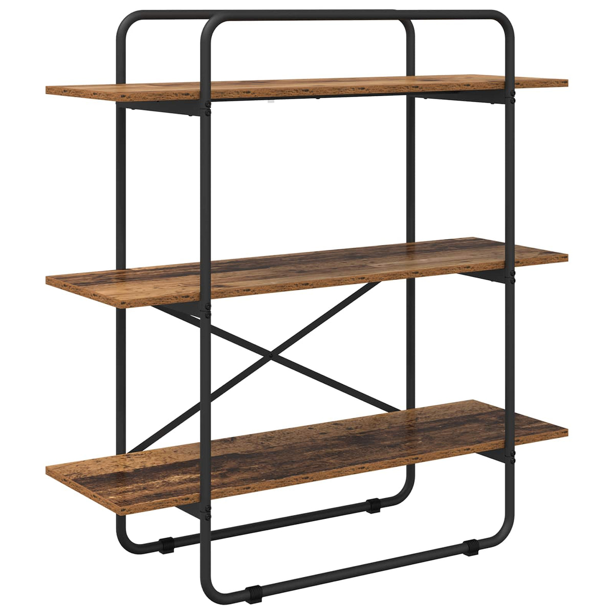 vidaXL Bookshelf 3-Tier 100 x 35 x 105 cm PB Oak Wood