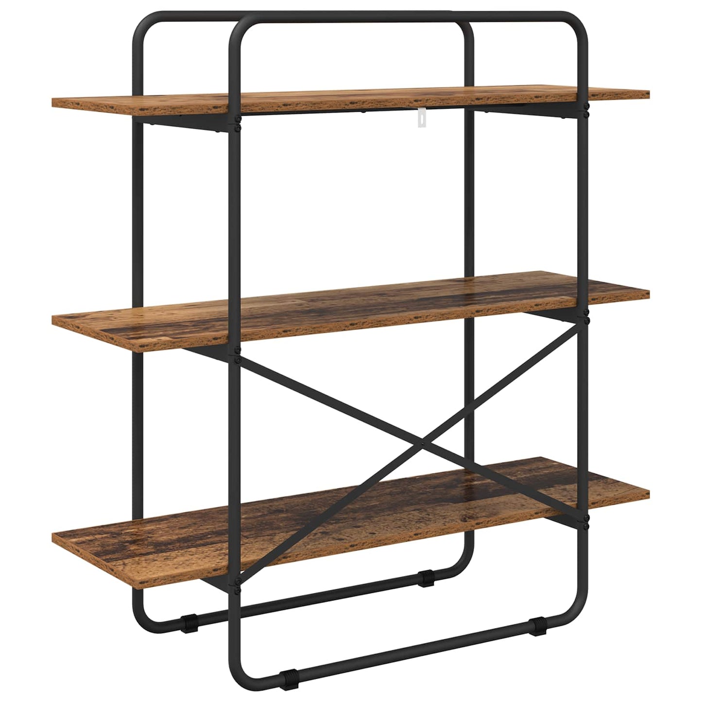 vidaXL Bookshelf 3-Tier 100 x 35 x 105 cm PB Oak Wood