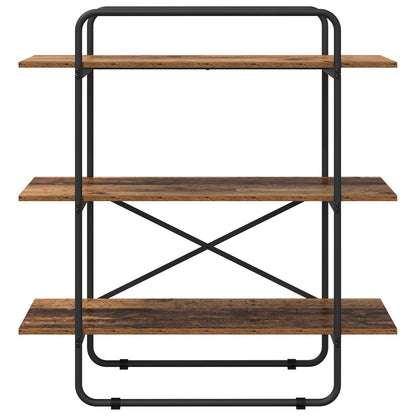 vidaXL Bookshelf 3-Tier 100 x 35 x 105 cm PB Oak Wood