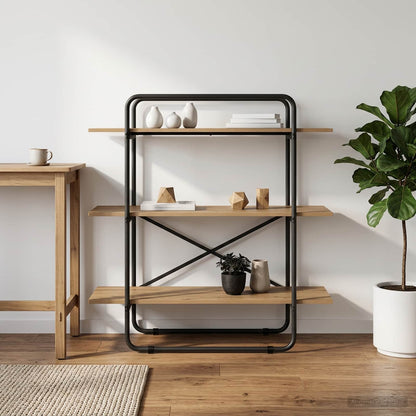 vidaXL Bookshelf 3-Tier 100 x 35 x 105 cm PB Artisan Oak