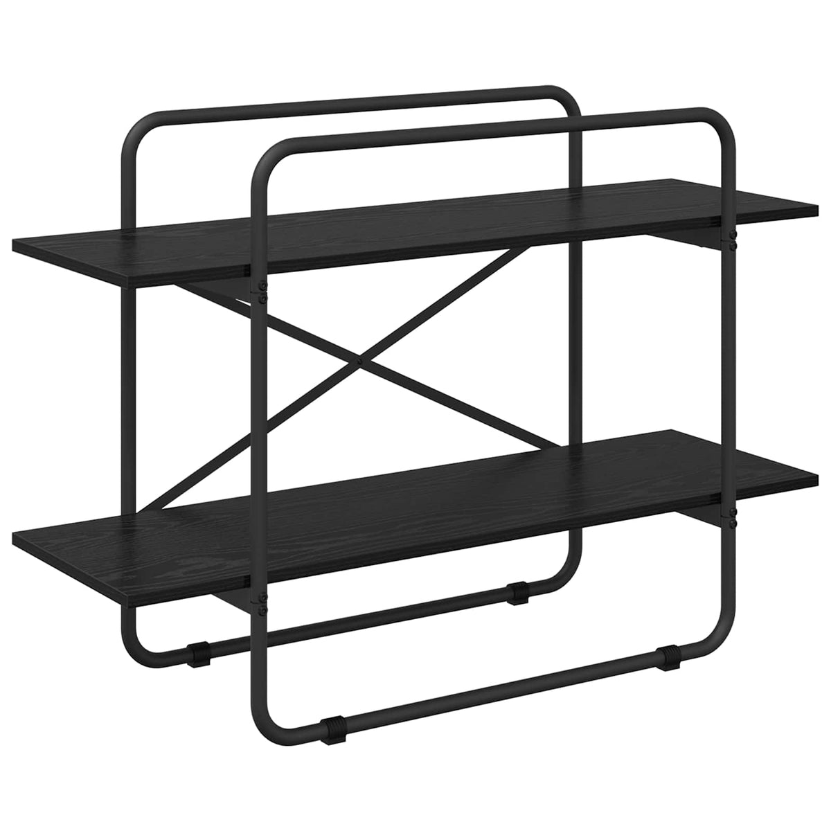 vidaXL Bookshelf 2-Tier 100 x 35 x 70 cm PB Black Oak