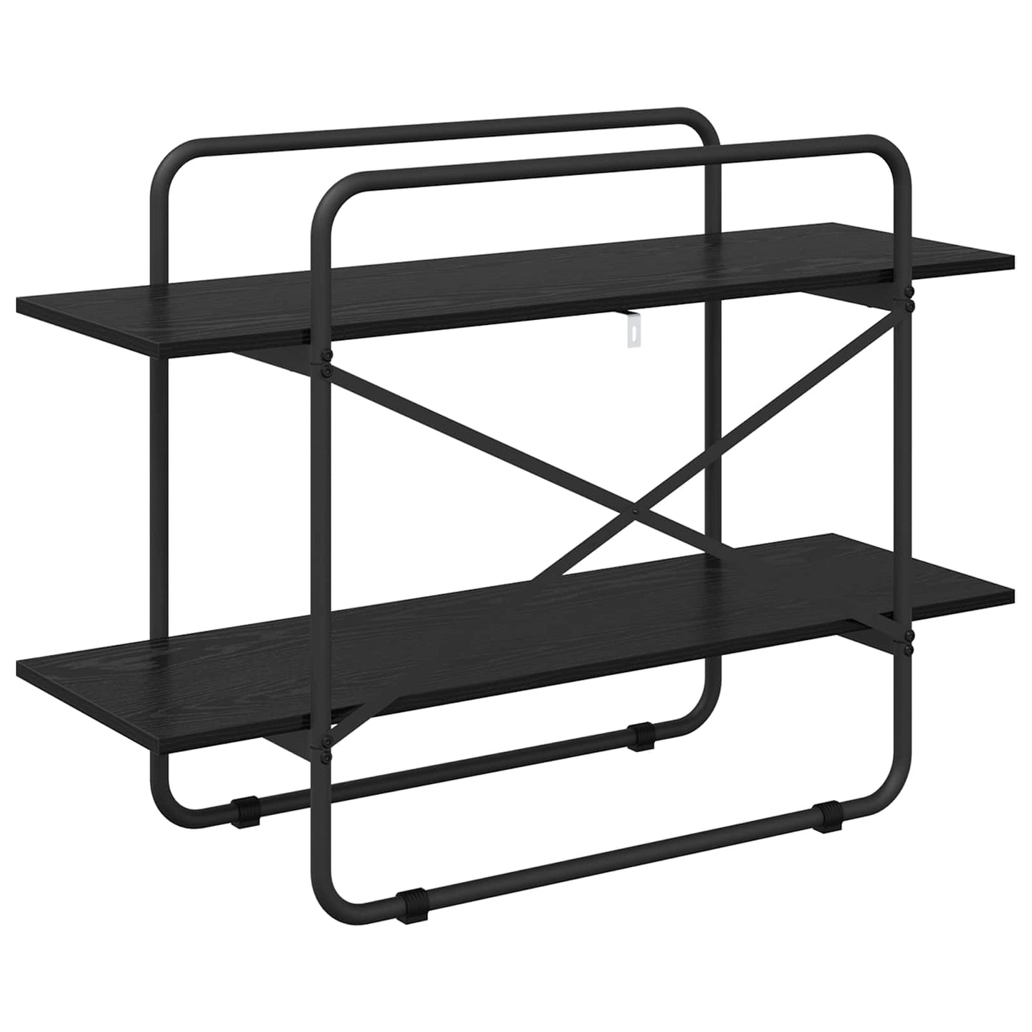 vidaXL Bookshelf 2-Tier 100 x 35 x 70 cm PB Black Oak
