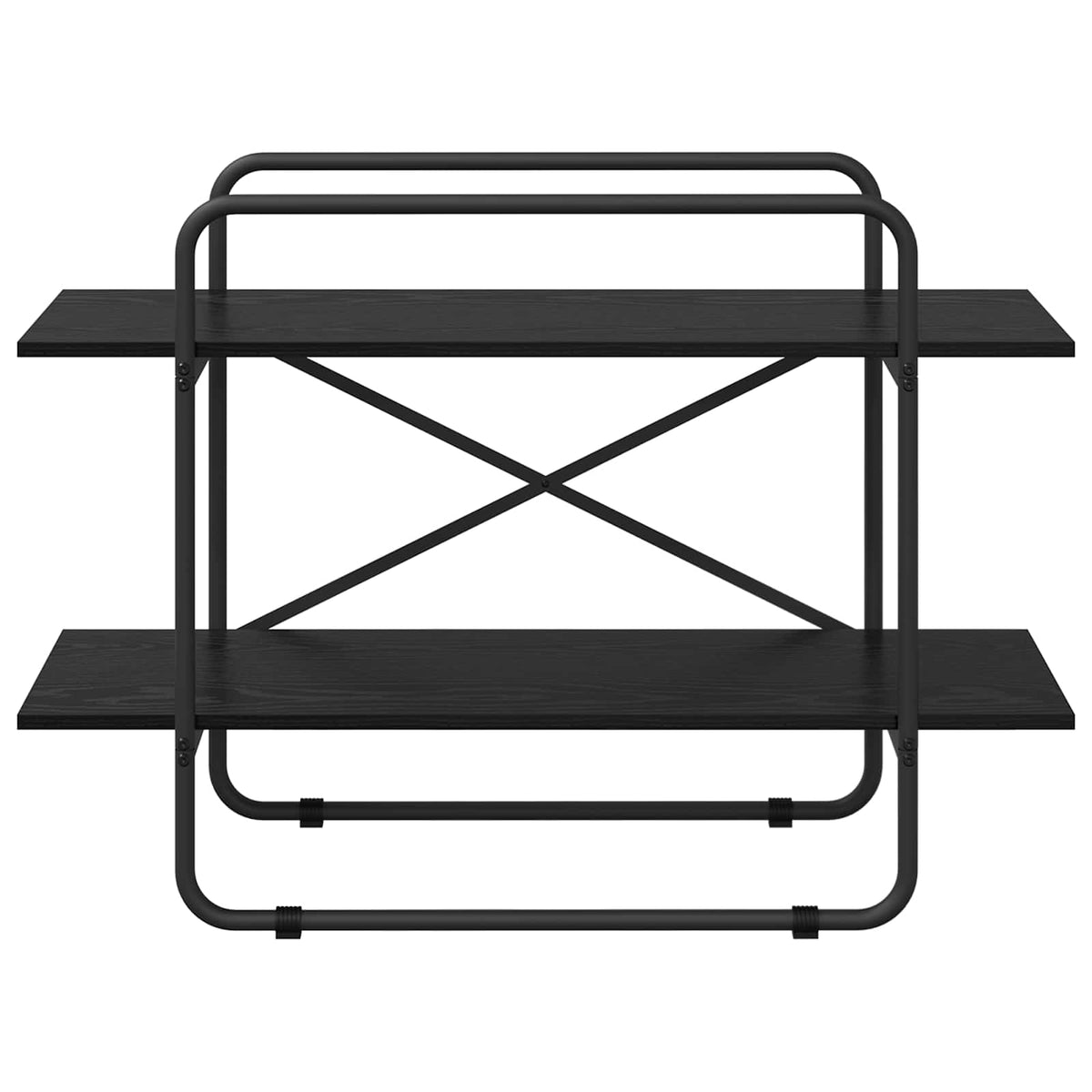 vidaXL Bookshelf 2-Tier 100 x 35 x 70 cm PB Black Oak