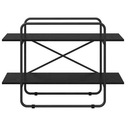 vidaXL Bookshelf 2-Tier 100 x 35 x 70 cm PB Black Oak
