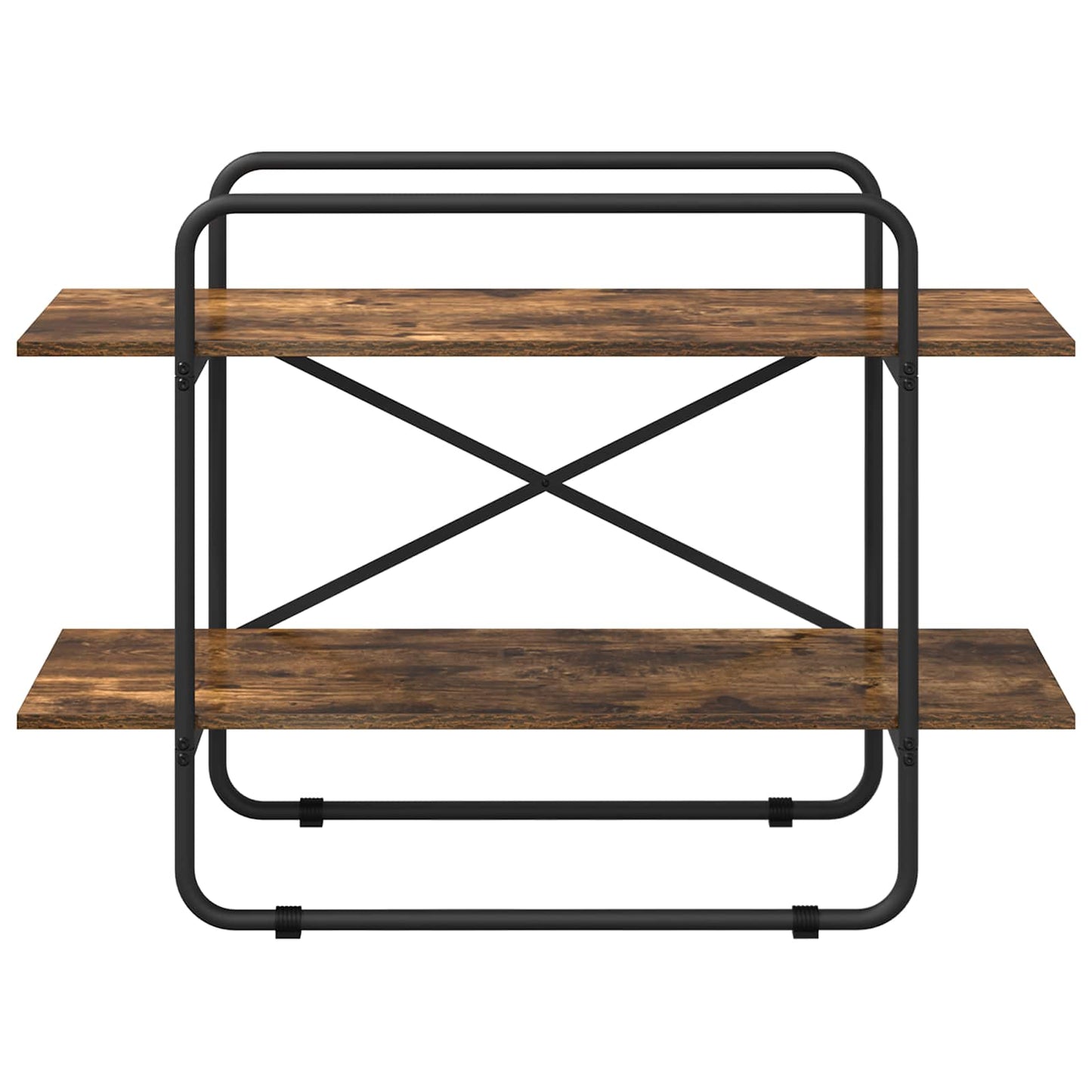 vidaXL Bookshelf 2-Tier 100 x 35 x 70 cm PB Smoked Oak